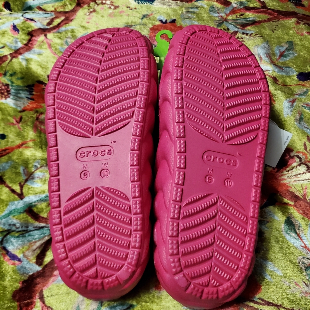 Crocs Cozzy Puffer Dragonfruit Pink Slide Sandals Women's SIZE 10 - Picture 12 of 15